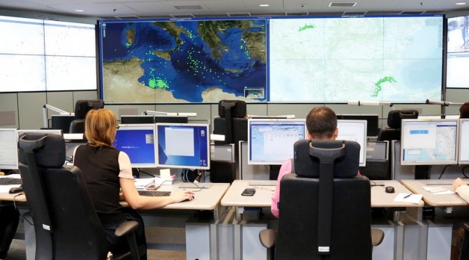 Das Lagenezntrum bei Frontex. Hier laufen auch die Daten von EUROSUR zusammen. (Bild: Frontex)